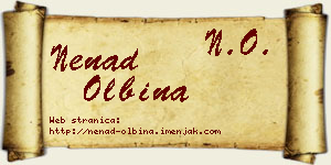Nenad Olbina vizit kartica